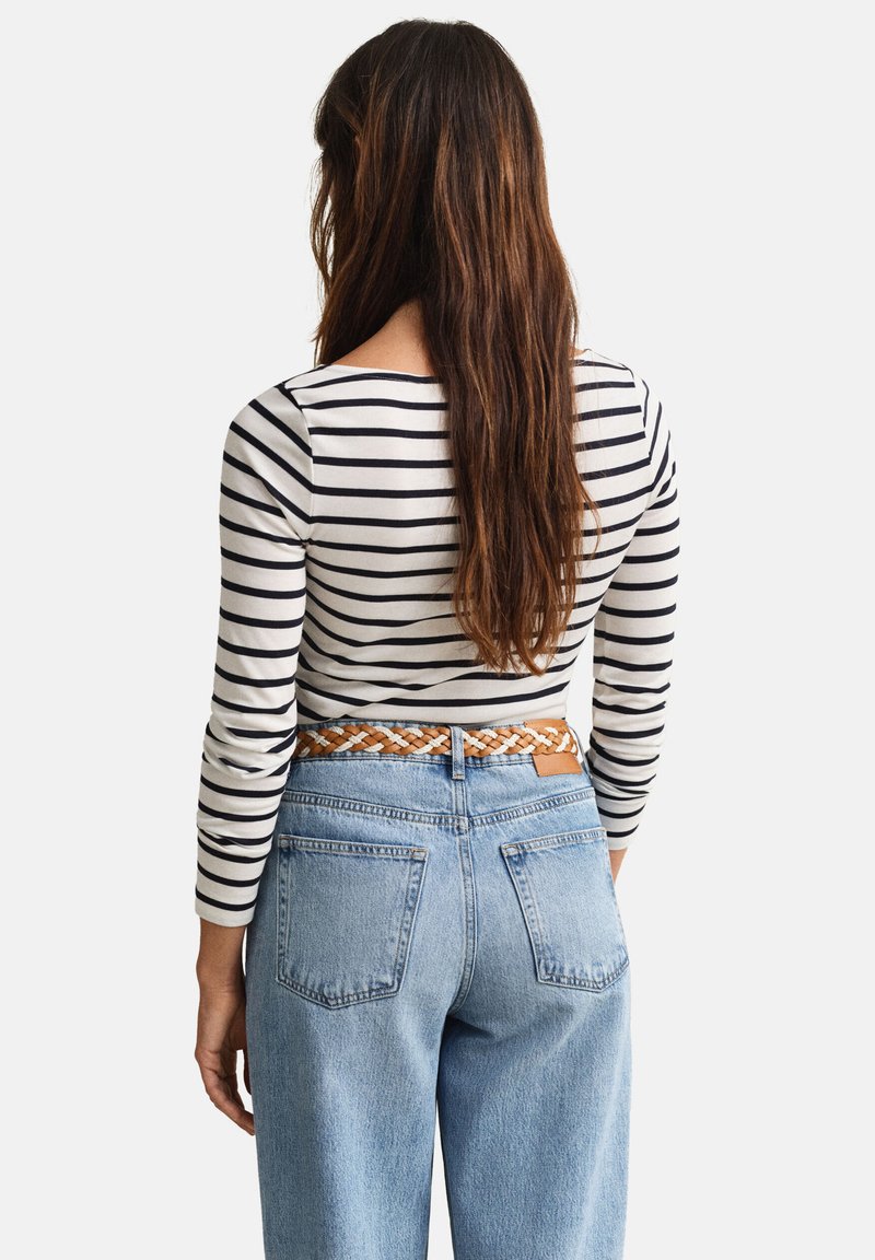 GANT BRETON STRIPED - Top s dlouhým rukávem - eggshell