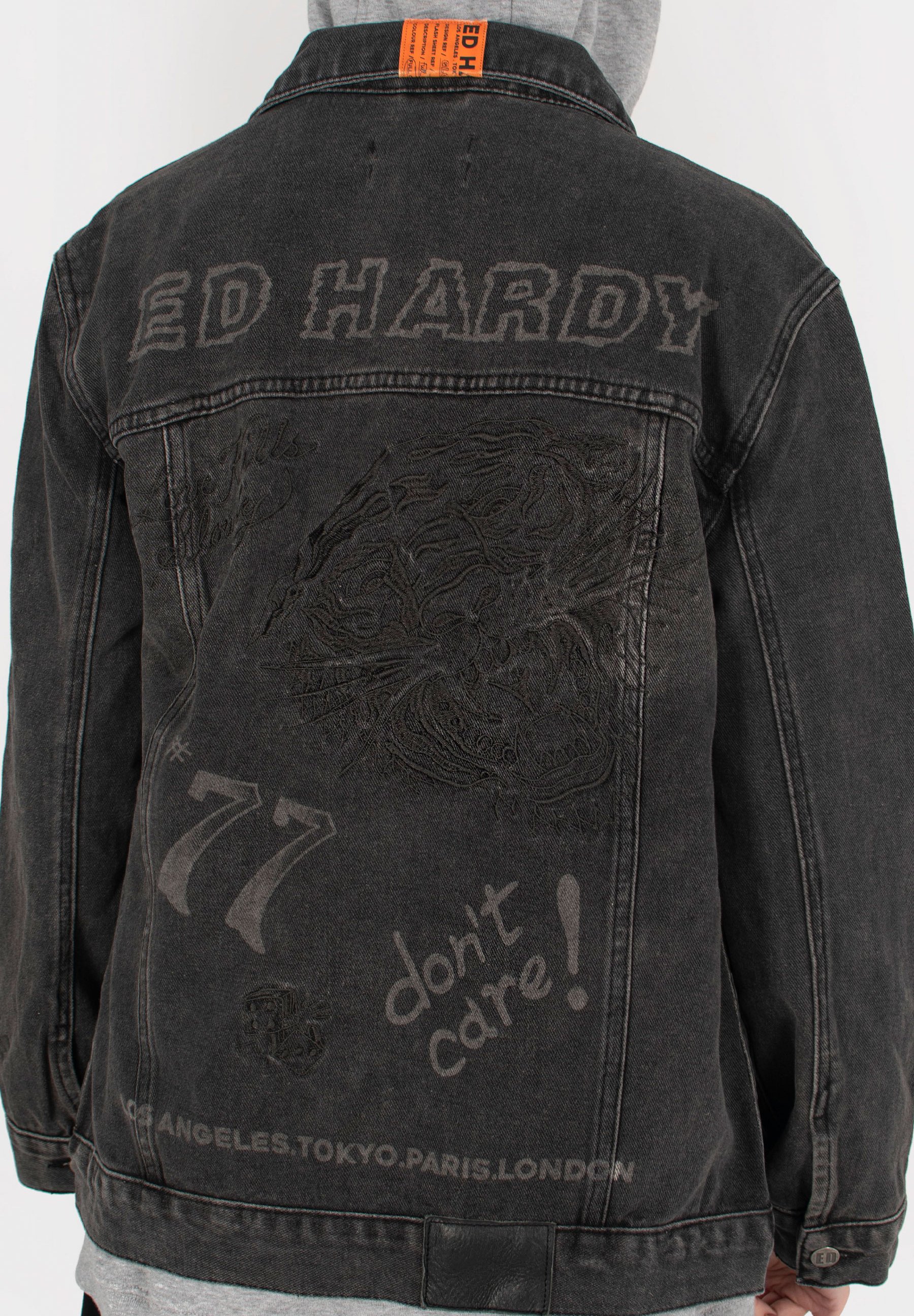 Ed Hardy TIGER-DOODLE - Denim jacket 