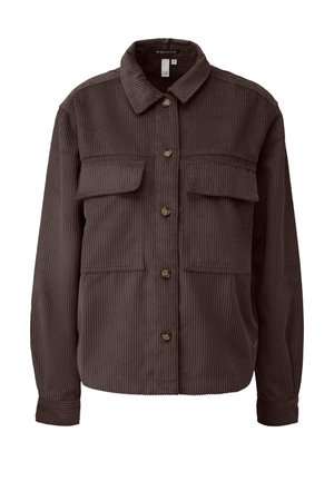 QS, BLUSE - Overhemdblouse - dunkelbraun
