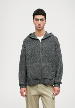 STITCHY FULL ZIP HOOD - Vest - grey
