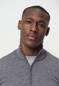 PROFUOMO THE MERINO HALF ZIP - Strickpullover - grey