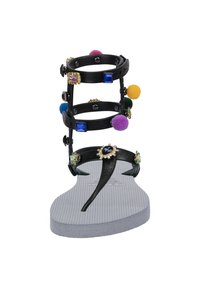 Uzurii MYSTIQUE POMPOM - Sandales tongs - silver