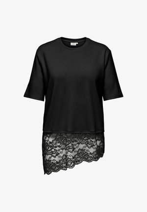 ONLY Carmakoma, ASYMMETRICAL TOP CARLISE ASYMMETRICAL TOP - T-Shirt print - black