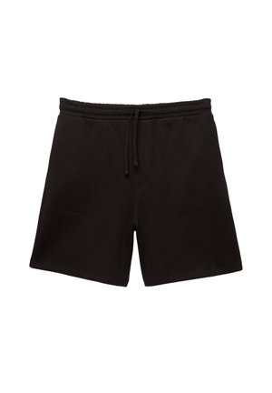 PULL&BEAR INTERLOCK JOGGER - BERMUDA - Jogginghose - black