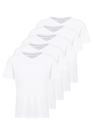 Pier One 5 PACK - Basic T-shirt - white
