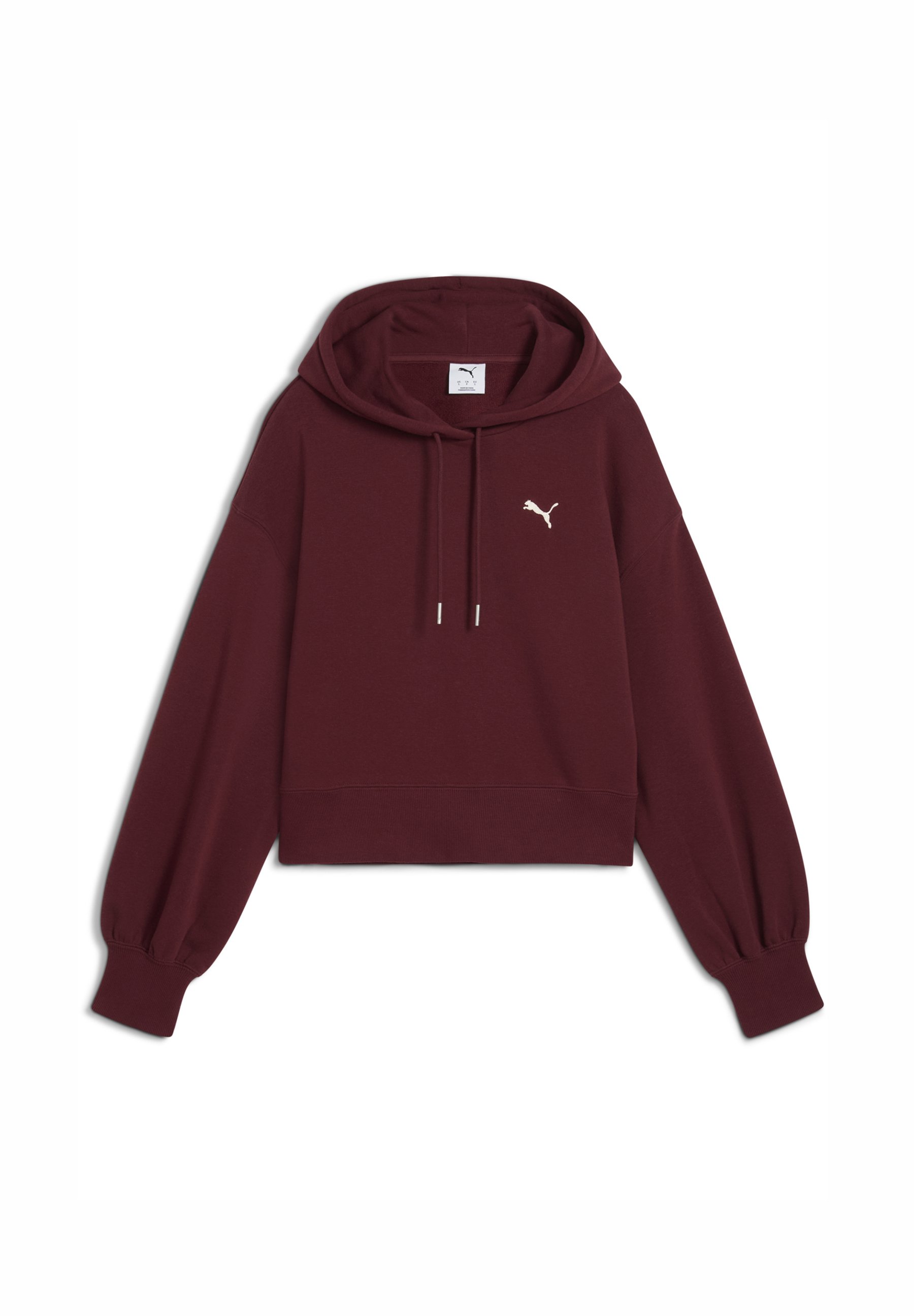 Puma WARDROBE ESS RELAXED FIT - Mikina s kapucí - ruby shimmer