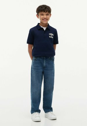 Tommy Hilfiger, TOMMY HILFIGER REGULAR FIT JACQUARD JERSEY POLO SHIRT - Poloshirts - dark blue