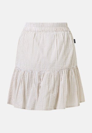 Seaside, MARINA SEERSUCKER SHORT SKIRT W - Falda acampanada - beige stripe