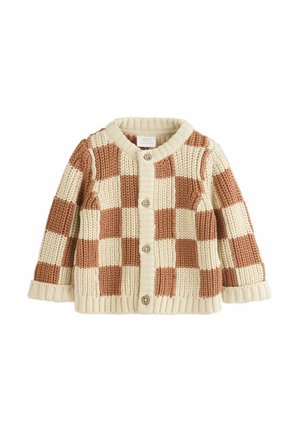 REGULAR FIT - Cardigan - natural checkerboard