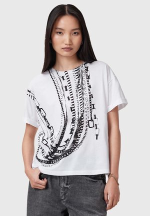 AllSaints METALLO BRIAR  - T-shirt imprimé - white