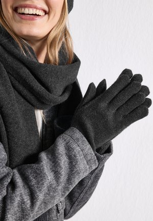 Street One, FEINSTRICK HANDSCHUHE IN UNIFARBE - Fingerhandschuh - anthracite melange