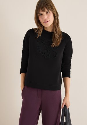 MIT STICKEREI - Sweatshirt - schwarz