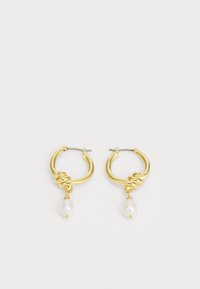 ROPES AND KNOTS HOOP - Boucles d'oreilles - cream/gold-coloured
