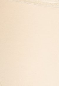 Beige seamless underwear with a smooth texture and an elastic waistband. Features a simple, minimalist design.
