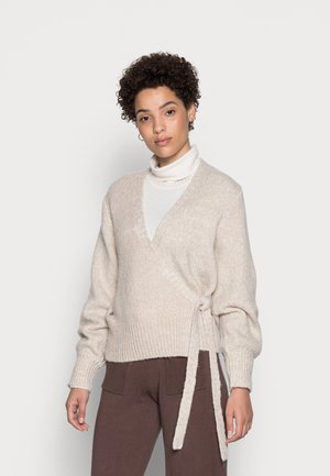 KIARA WRAP BLOUSE - Vest - oat melange