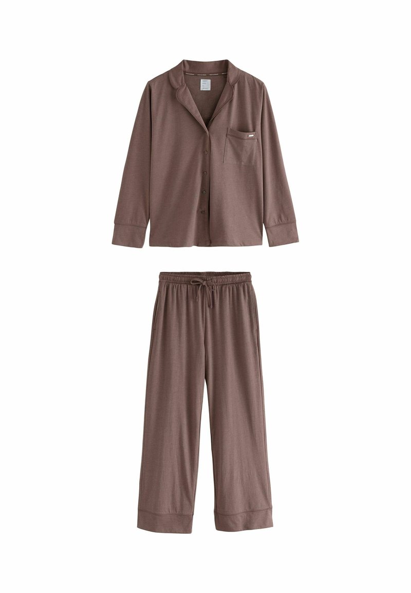 Next REGULAR FIT - BUTTON THROUGH SET - Pyjama - mocha brown/marron ...