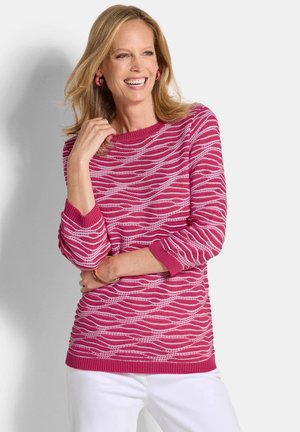 PULLOVER MIT WELLENMUSTER - Pullover - pink patterned