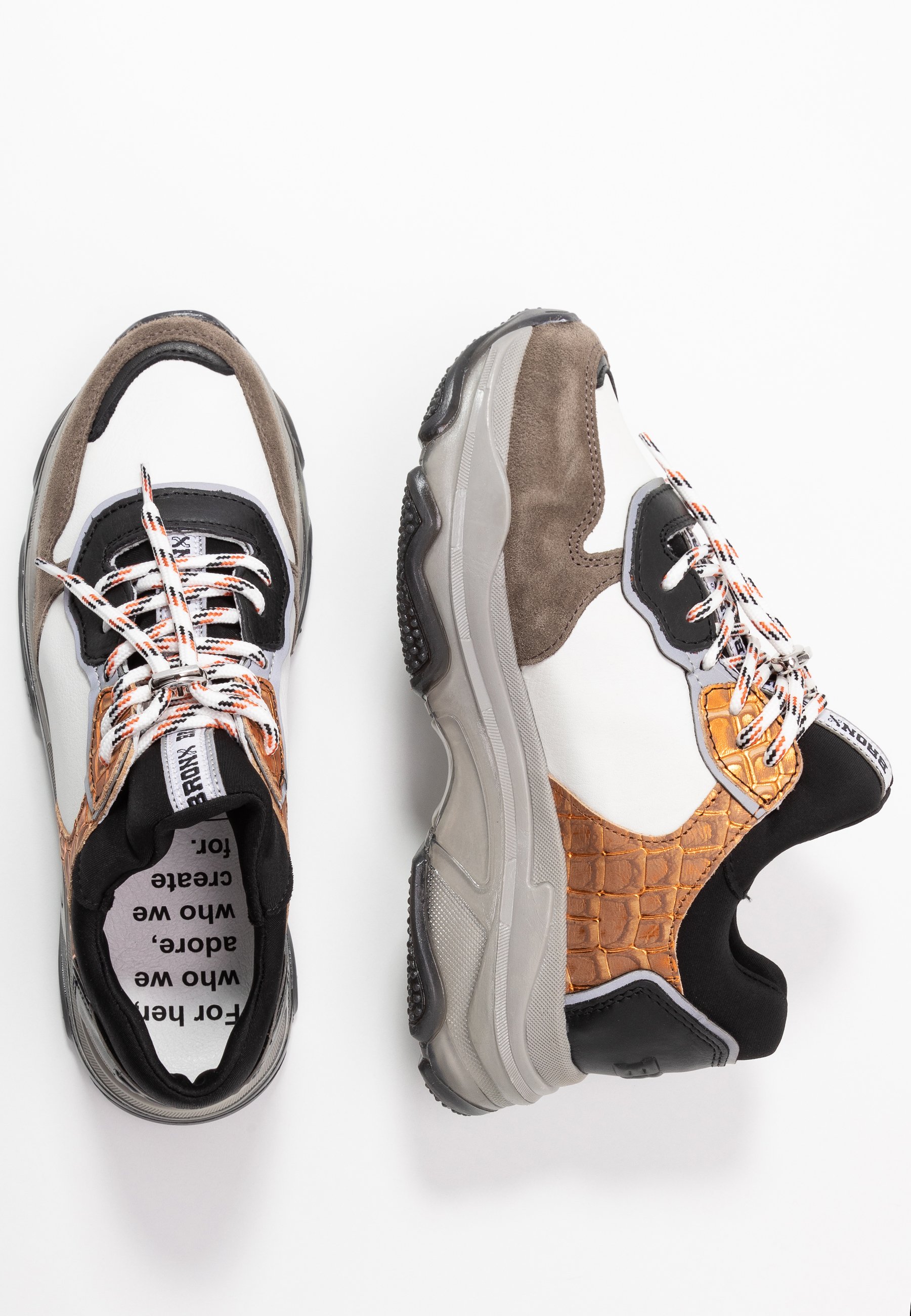 BAISLEY Sneakers dark greywhiteblackorange BAISLEY Sneakers dark greywhiteblackorange