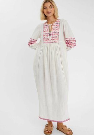 EMBROIDERED - Vestito lungo - ivory