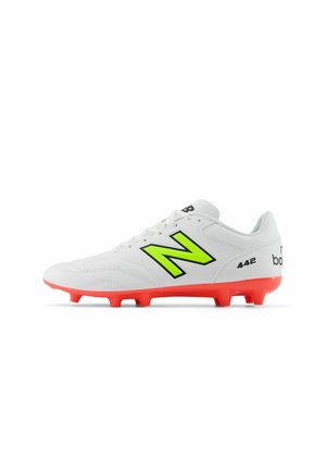 New Balance, Fußballschuhe für festen Untergrund - white red