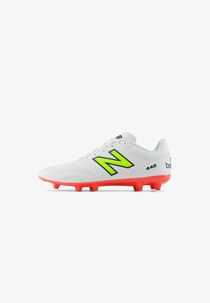 New Balance, Fußballschuhe für festen Untergrund - white red