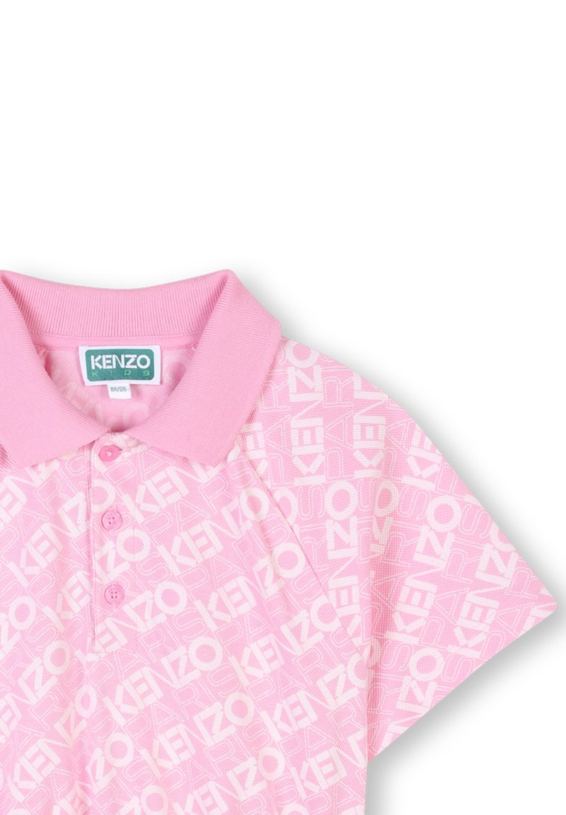 KENZO kids RAGLAN SLEEVE POLO Jersey dress rose friandise/pink