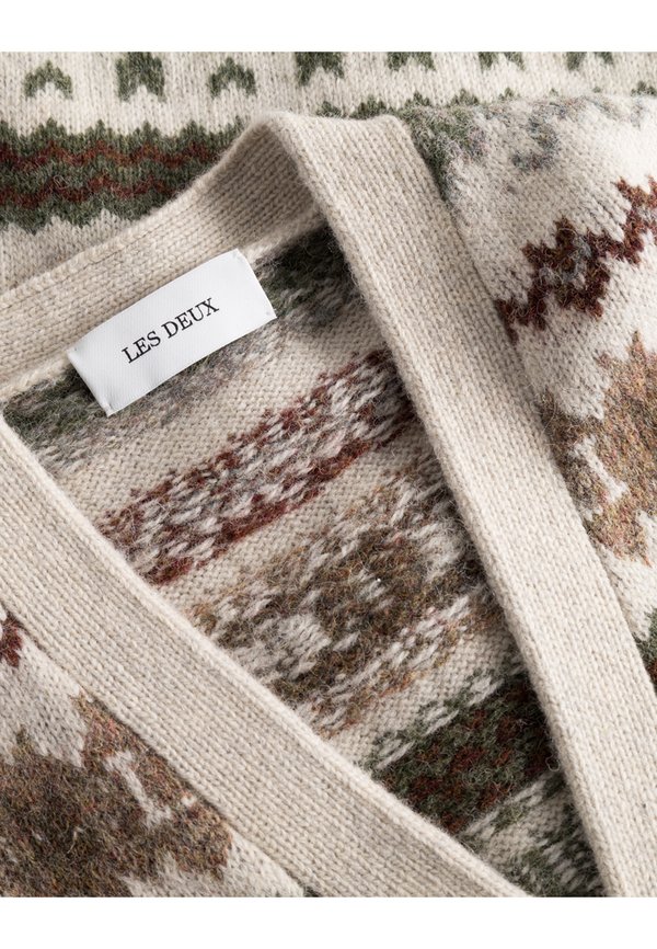 HORDUR FAIR ISLE - Cardigan - sand2