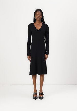ICONIC SWEATER DRESS - Abito in maglia - black