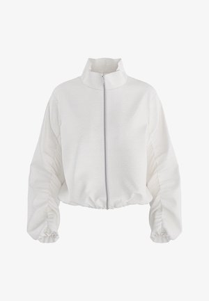 HYPEDROP, LONG SLEEVED TOP HDVALLIE ZIP - Zip-up sweatshirt - white