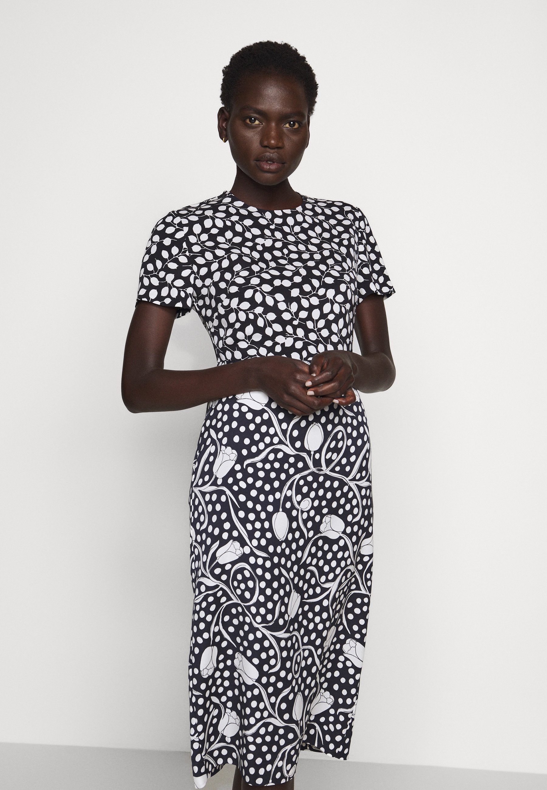 langley print midi dress
