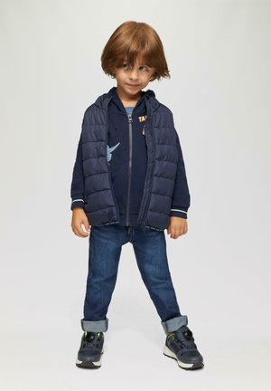 s.Oliver GEBORDUURDE DETAILS - Sweater met rits - navy