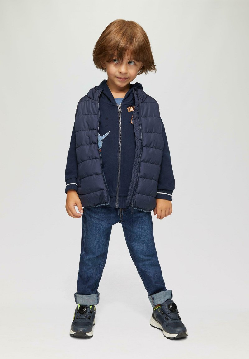 s.Oliver GEBORDUURDE DETAILS - Felpa con zip - navy