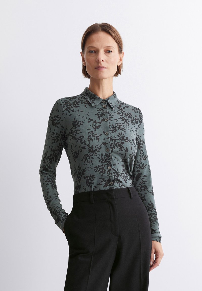 Marc O'Polo COLLAR PLACKET AOP - Button-down blouse - multi