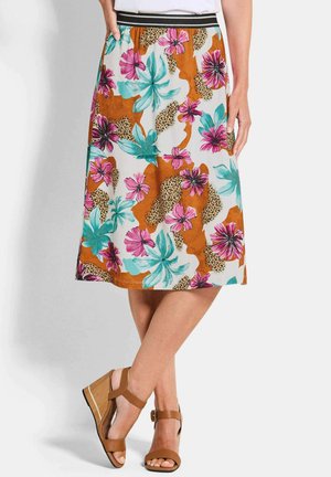MIT ANIMAL PRINT UND BLUMEN - A-Linien-Rock - colourful patterned