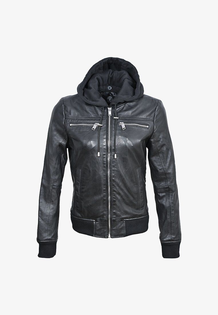 Le Temps Des Cerises Veste en cuir - black