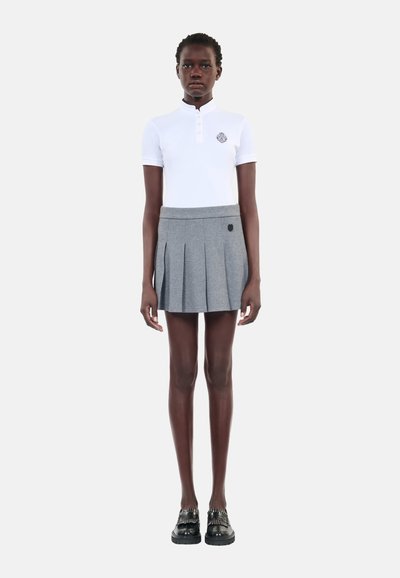The Kooples COURTE - Pleated skirt - grey melange