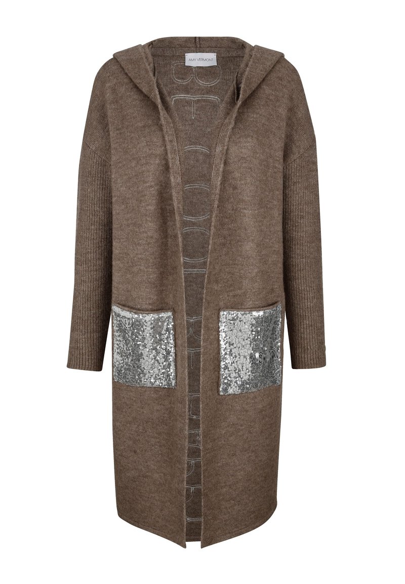 Damen Strickjacken | Amy Vermont Strickjacke braun - KL73138 Damen Strickjacken | Amy Vermont Strickjacke braun - KL73138