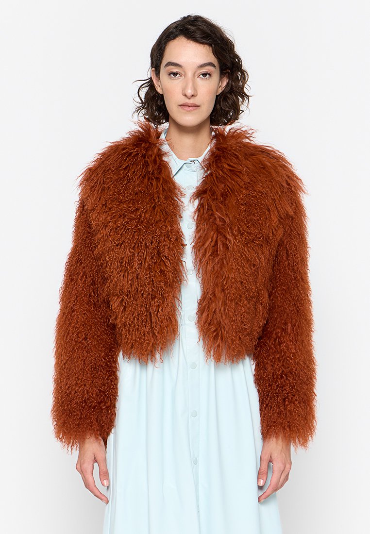 AllSaints Leren jas cognac AllSaints Leren jas cognac