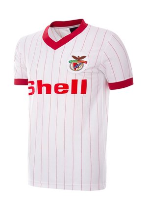 SL Benfica 1985 - 86 Uit Retro Voetbalshirt - T-shirt print - white