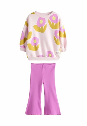 REGULAR FIT FLARE SET - Sweatshirt - light pink flowers