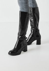 Tamaris Stivali con plateau - black patent