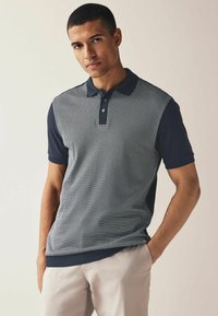 Next GEO PRINT - Pólóing - navy blue geo