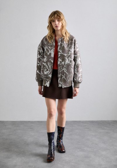 Stine Goya Bomber Jacket - abstract foliage