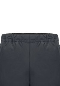 Zachte, elastische short met een donkergrijze kleur, gemaakt van soepel stof, met een losse pasvorm en zonder zichtbare zakken of versieringen.