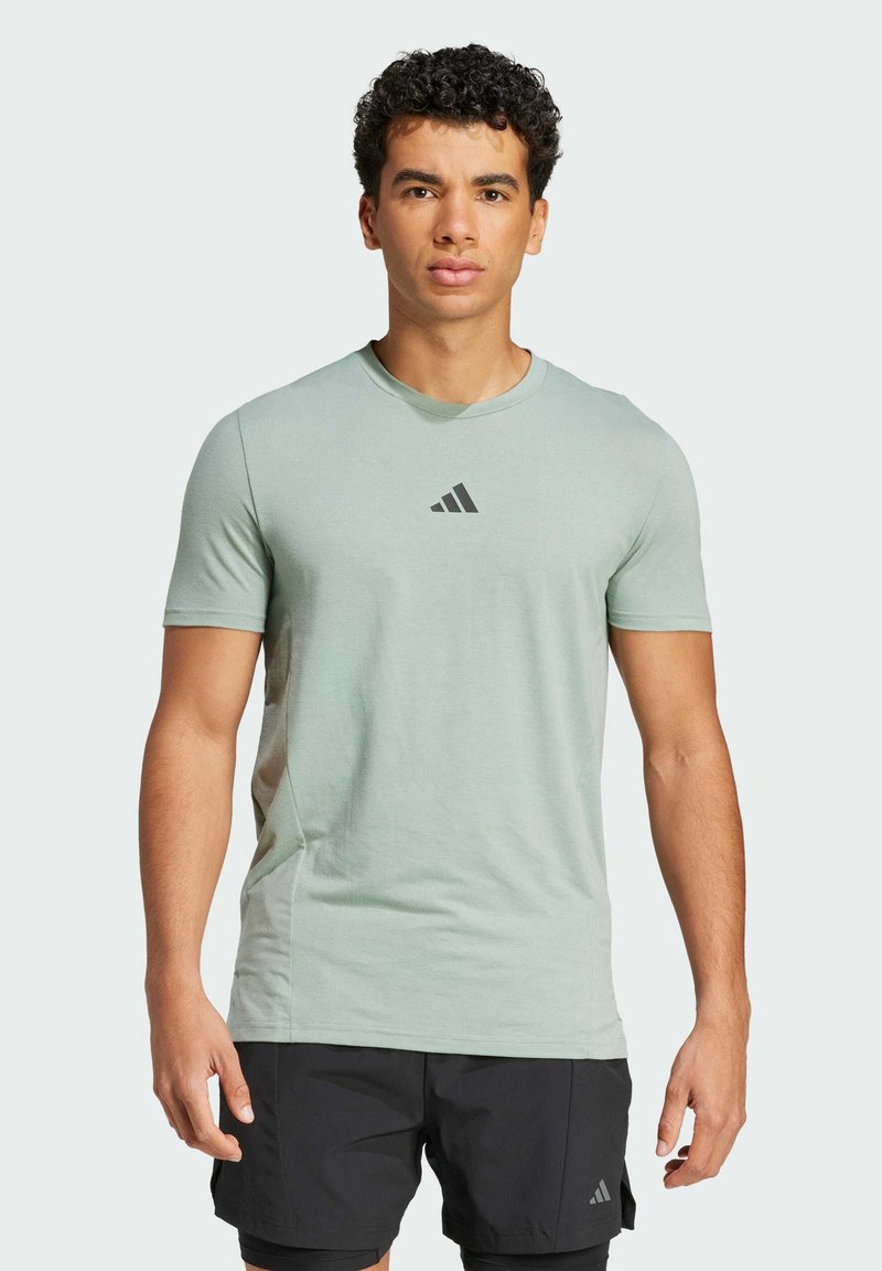 adidas Performance TEE - Camiseta deportiva - silver green