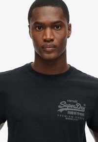 Superdry & Co T-shirts print - nero black marl