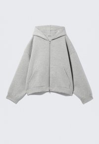 OVERSIZED SCUBA ZIP HOODIE - Tröja med dragkedja - grey melange