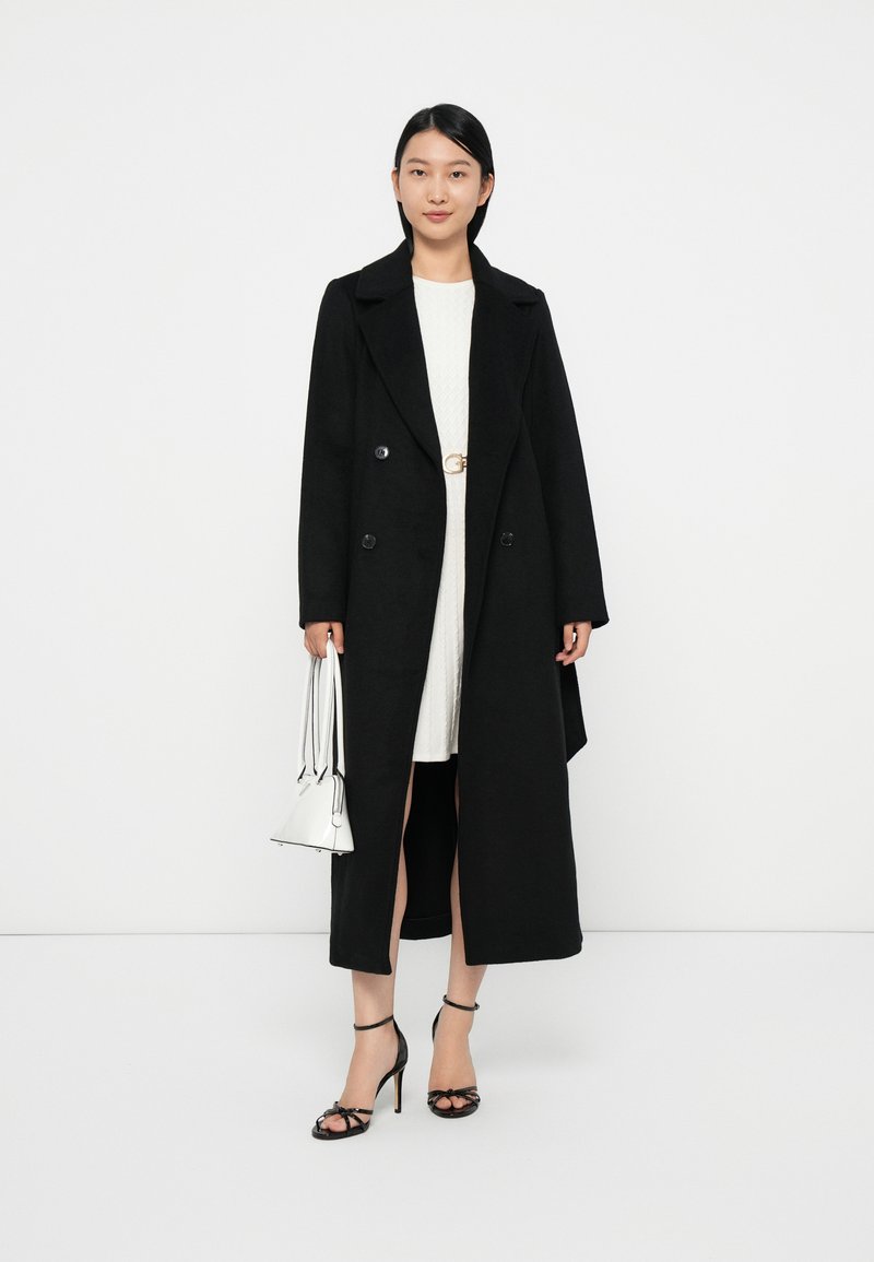 Guess LORENZA LONG - Classic coat - jet black/black - Zalando.co.uk