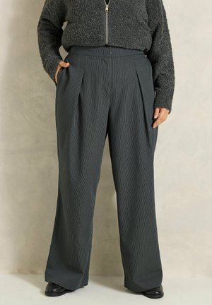 Evans, PLUS SIZE WIDE LEG TROUSERS - Pantalon classique - dark grey
