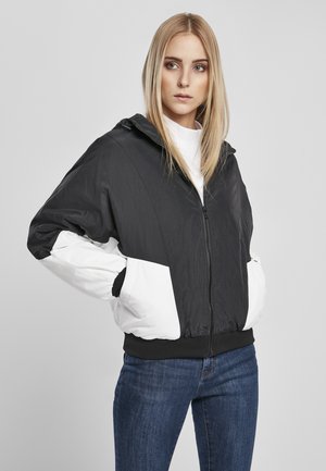 Urban Classics FRAUEN LADIES PADDED 2-TONE BATWING JACKET - Geacă bomber - black/white
